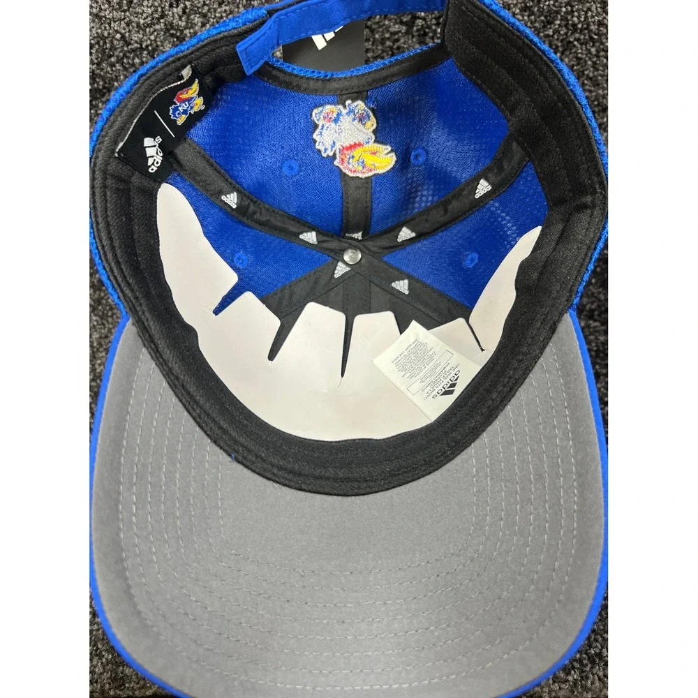 NWT Adidas Kansas Jayhawks KU Royal Blue AEROREADY Mesh Back Hat Cap NCAA‎